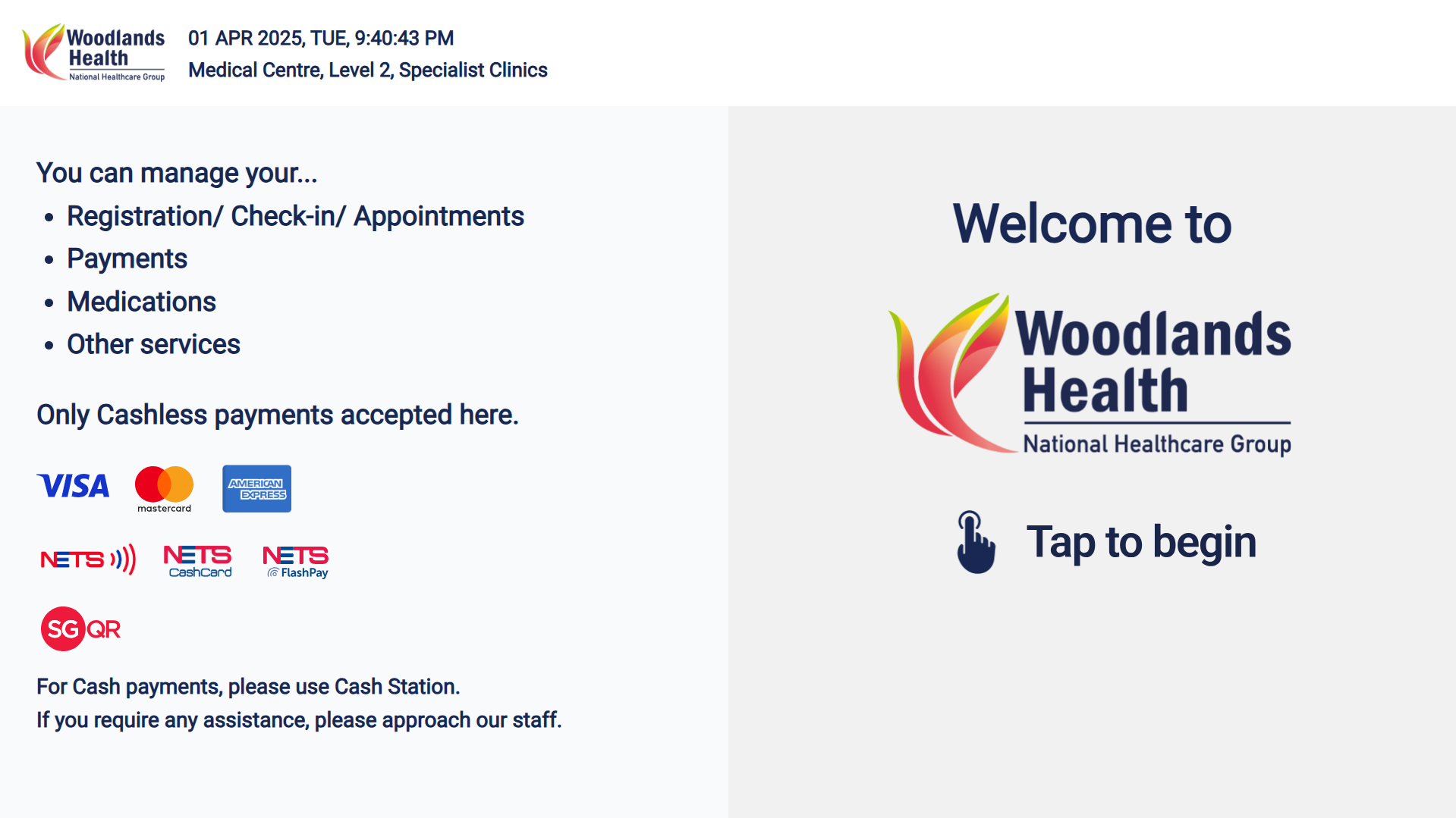 Patient Self Service Station